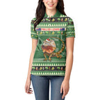 Aussie Frilled Lizard Women Polo Shirt Merry Christmas