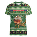 Aussie Frilled Lizard Women V-Neck T-Shirt Merry Christmas