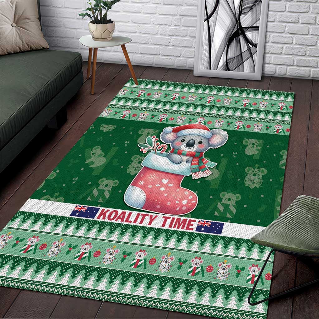 Aussie Koala Area Rug Merry Christmas