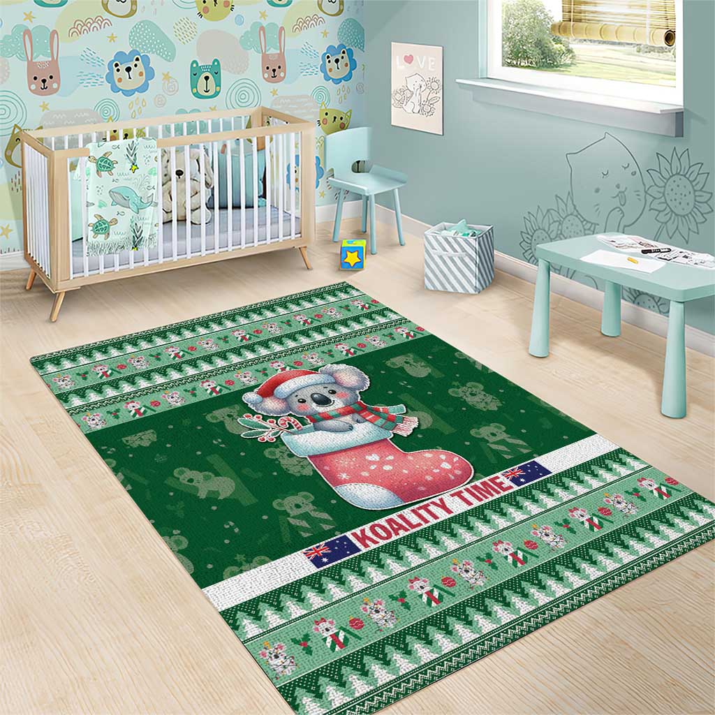Aussie Koala Area Rug Merry Christmas