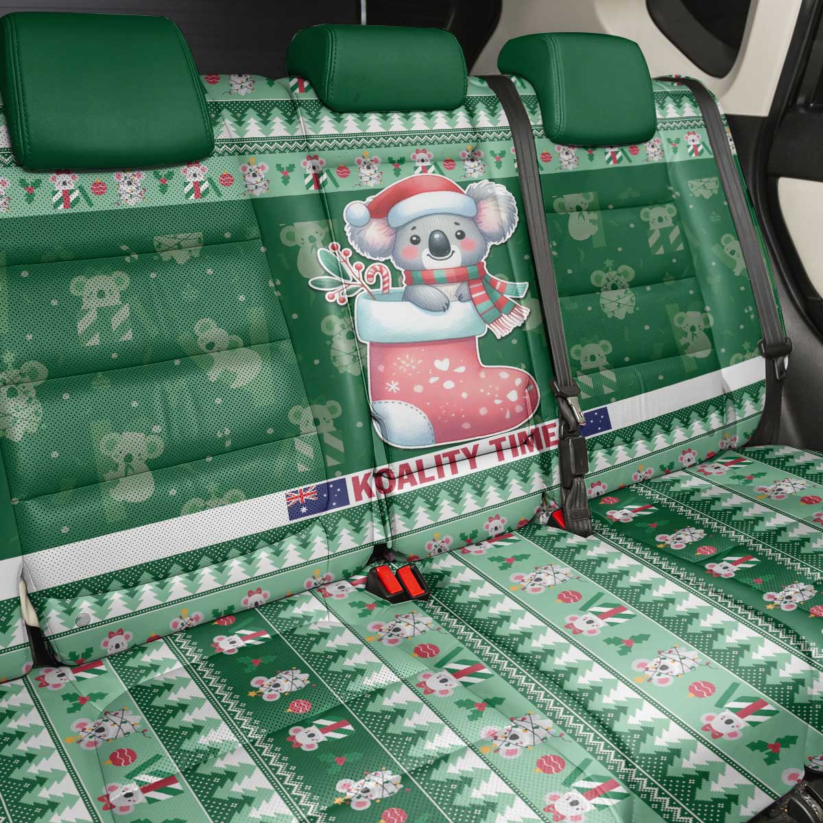 Aussie Koala Back Car Seat Cover Merry Christmas