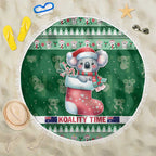 Aussie Koala Beach Blanket Merry Christmas