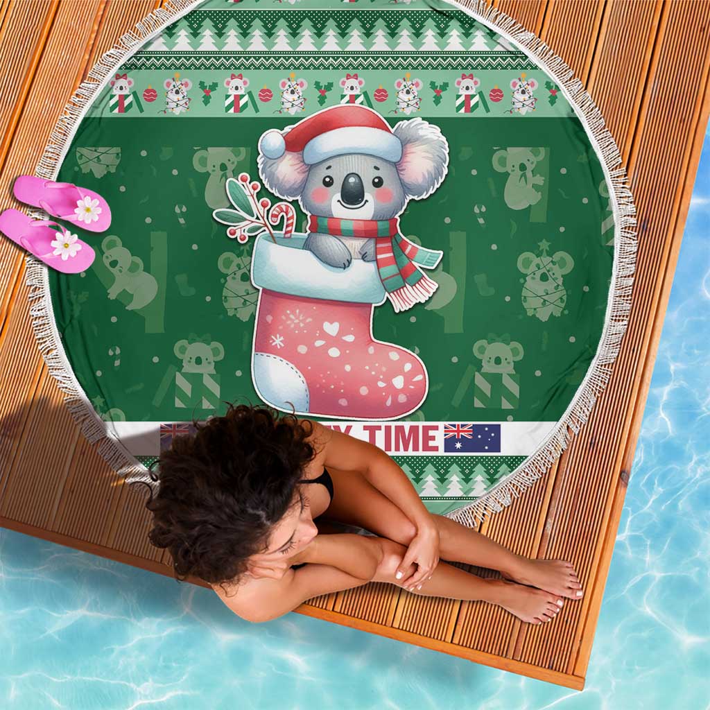 Aussie Koala Beach Blanket Merry Christmas