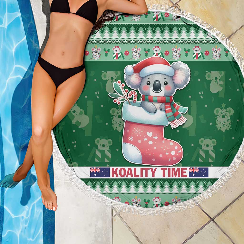 Aussie Koala Beach Blanket Merry Christmas