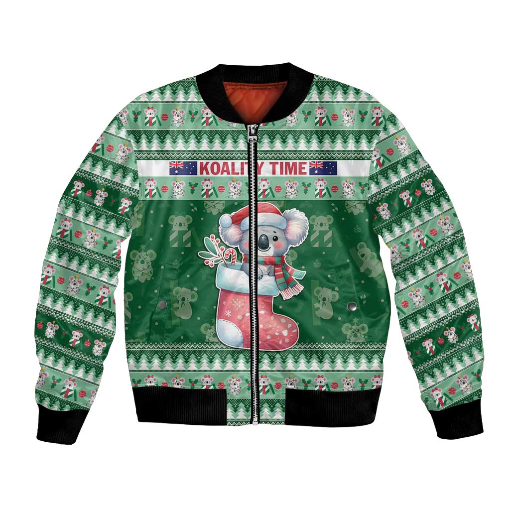 Aussie Koala Bomber Jacket Merry Christmas