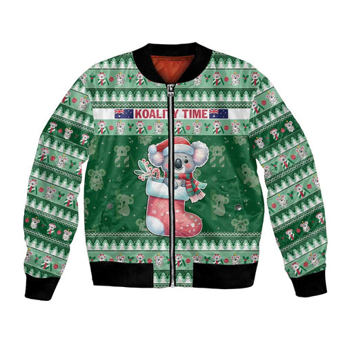 Aussie Koala Bomber Jacket Merry Christmas