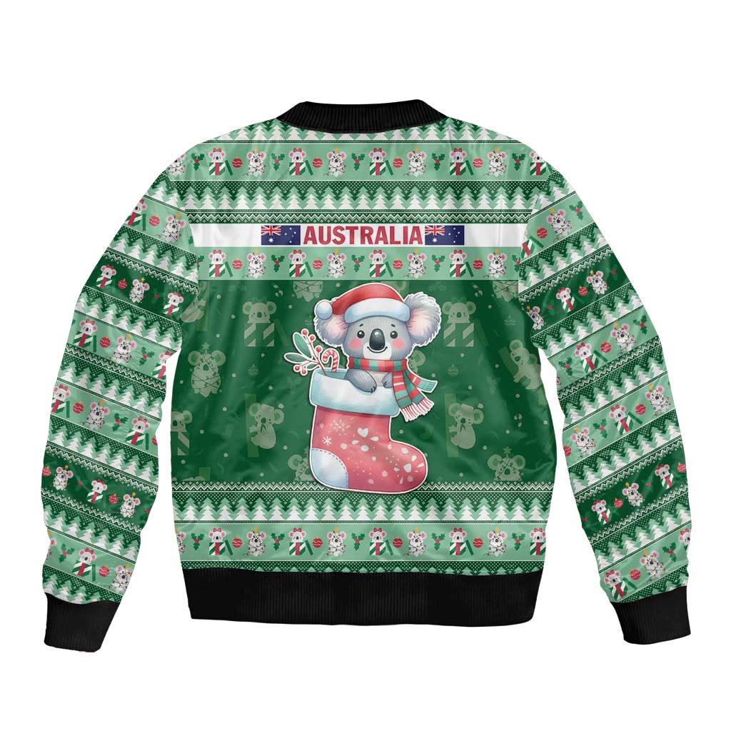 Aussie Koala Bomber Jacket Merry Christmas