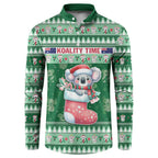 Aussie Koala Button Sweatshirt Merry Christmas