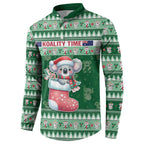 Aussie Koala Button Sweatshirt Merry Christmas