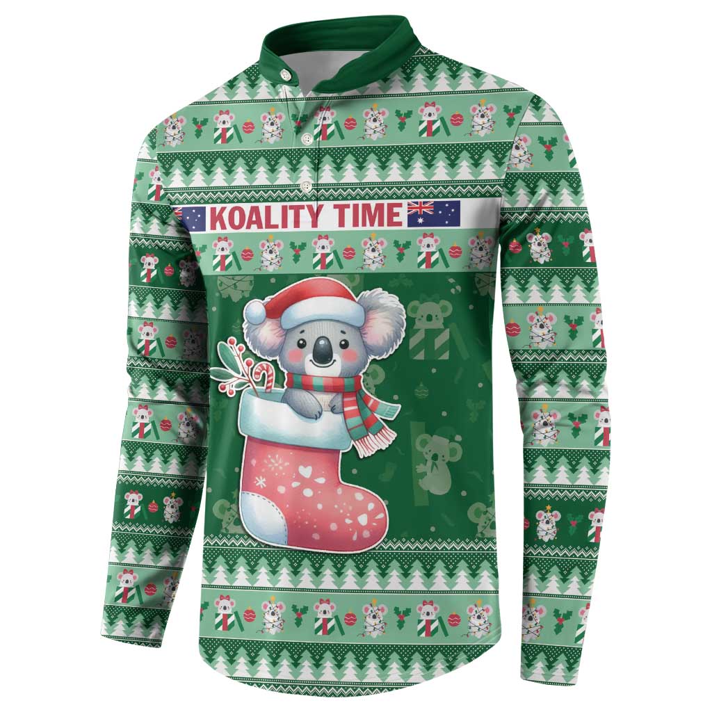 Aussie Koala Button Sweatshirt Merry Christmas