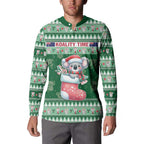 Aussie Koala Button Sweatshirt Merry Christmas