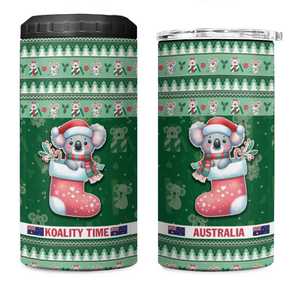 Aussie Koala 4 in 1 Can Cooler Tumbler Merry Christmas