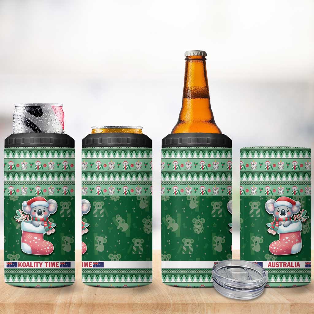 Aussie Koala 4 in 1 Can Cooler Tumbler Merry Christmas