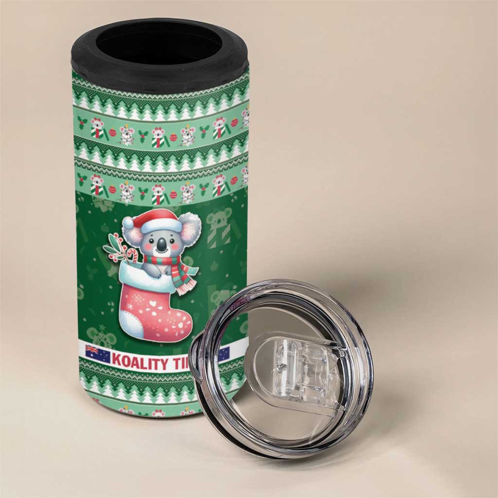 Aussie Koala 4 in 1 Can Cooler Tumbler Merry Christmas