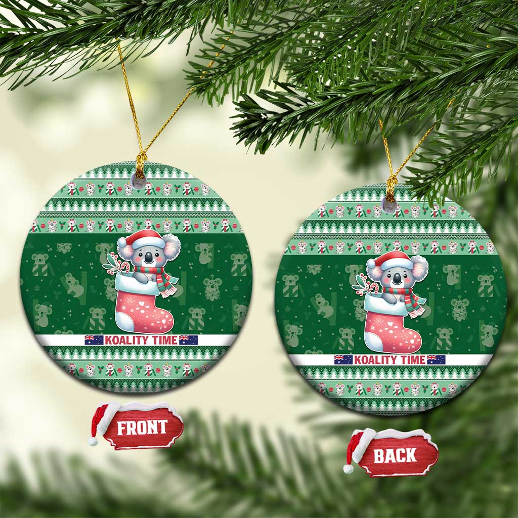 Aussie Koala Ceramic Ornament Merry Christmas