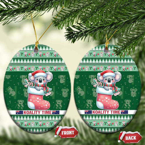 Aussie Koala Ceramic Ornament Merry Christmas