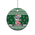 Aussie Koala Ceramic Ornament Merry Christmas