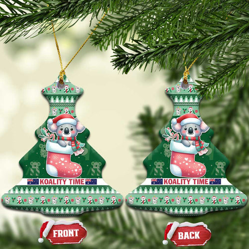 Aussie Koala Ceramic Ornament Merry Christmas