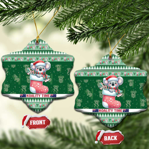 Aussie Koala Ceramic Ornament Merry Christmas