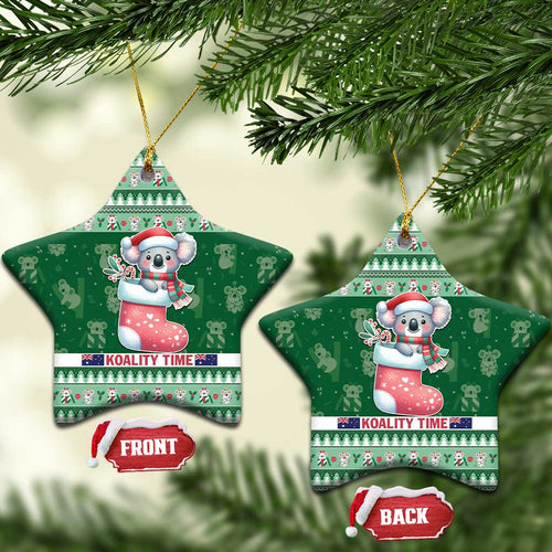 Aussie Koala Ceramic Ornament Merry Christmas