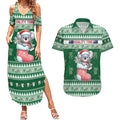 Aussie Koala Couples Matching Summer Maxi Dress and Hawaiian Shirt Merry Christmas