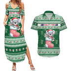 Aussie Koala Couples Matching Summer Maxi Dress and Hawaiian Shirt Merry Christmas