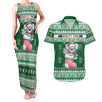 Aussie Koala Couples Matching Tank Maxi Dress and Hawaiian Shirt Merry Christmas