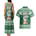 Aussie Koala Couples Matching Tank Maxi Dress and Hawaiian Shirt Merry Christmas