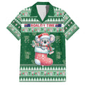Aussie Koala Family Matching Long Sleeve Bodycon Dress and Hawaiian Shirt Merry Christmas