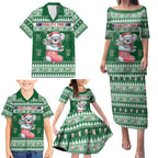 Aussie Koala Family Matching Puletasi and Hawaiian Shirt Merry Christmas