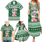 Aussie Koala Family Matching Summer Maxi Dress and Hawaiian Shirt Merry Christmas
