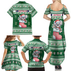 Aussie Koala Family Matching Summer Maxi Dress and Hawaiian Shirt Merry Christmas
