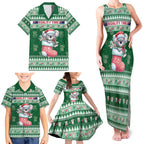 Aussie Koala Family Matching Tank Maxi Dress and Hawaiian Shirt Merry Christmas