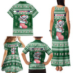 Aussie Koala Family Matching Tank Maxi Dress and Hawaiian Shirt Merry Christmas