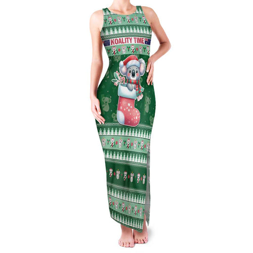 Aussie Koala Family Matching Tank Maxi Dress and Hawaiian Shirt Merry Christmas