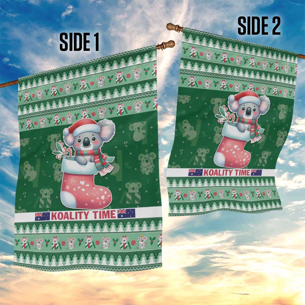 Aussie Koala Garden Flag Merry Christmas