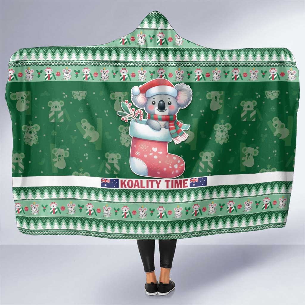 Aussie Koala Hooded Blanket Merry Christmas