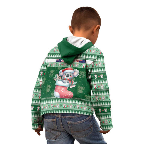 Aussie Koala Kid Hoodie Merry Christmas