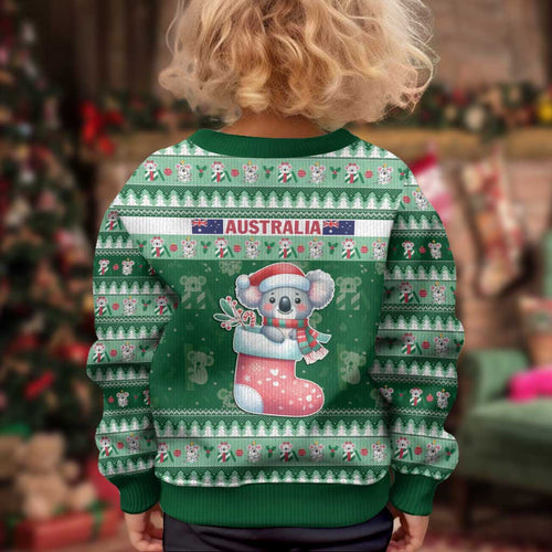 Aussie Koala Kid Ugly Christmas Sweater Merry Christmas