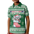 Aussie Koala Kid Polo Shirt Merry Christmas