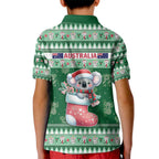 Aussie Koala Kid Polo Shirt Merry Christmas
