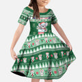 Aussie Koala Kid Short Sleeve Dress Merry Christmas