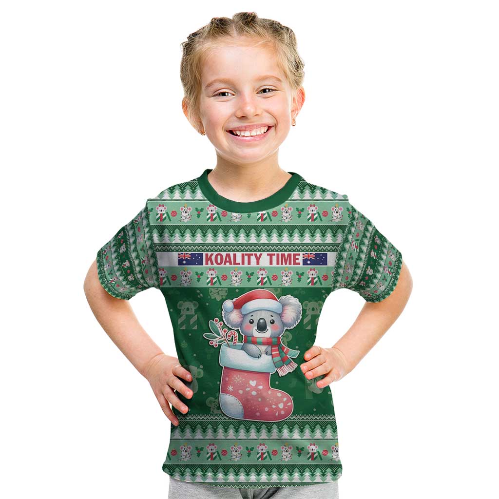 Aussie Koala Kid T Shirt Merry Christmas