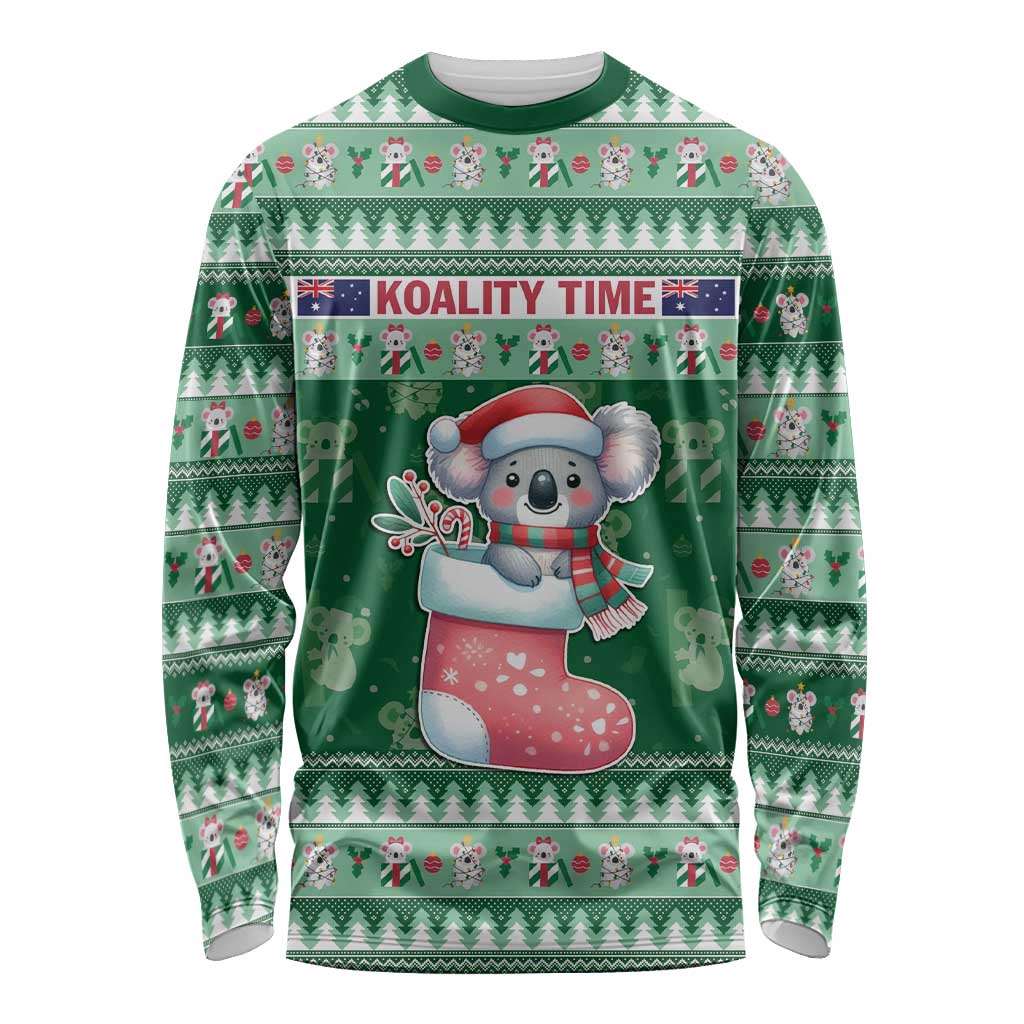 Aussie Koala Long Sleeve Shirt Merry Christmas