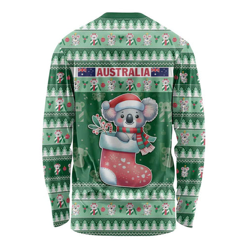 Aussie Koala Long Sleeve Shirt Merry Christmas