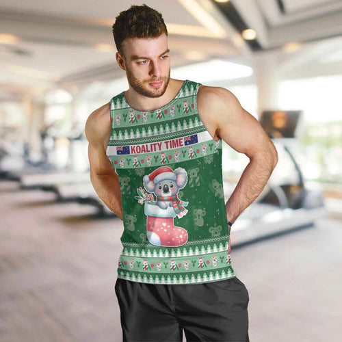 Aussie Koala Men Tank Top Merry Christmas