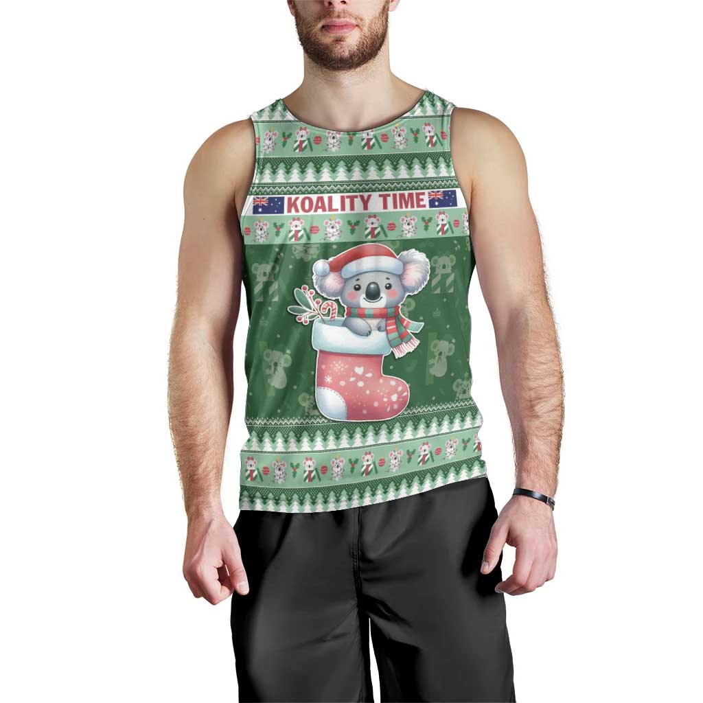 Aussie Koala Men Tank Top Merry Christmas