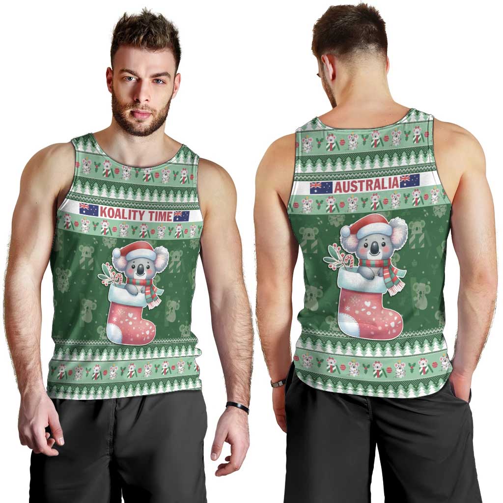 Aussie Koala Men Tank Top Merry Christmas