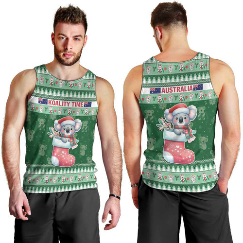 Aussie Koala Men Tank Top Merry Christmas