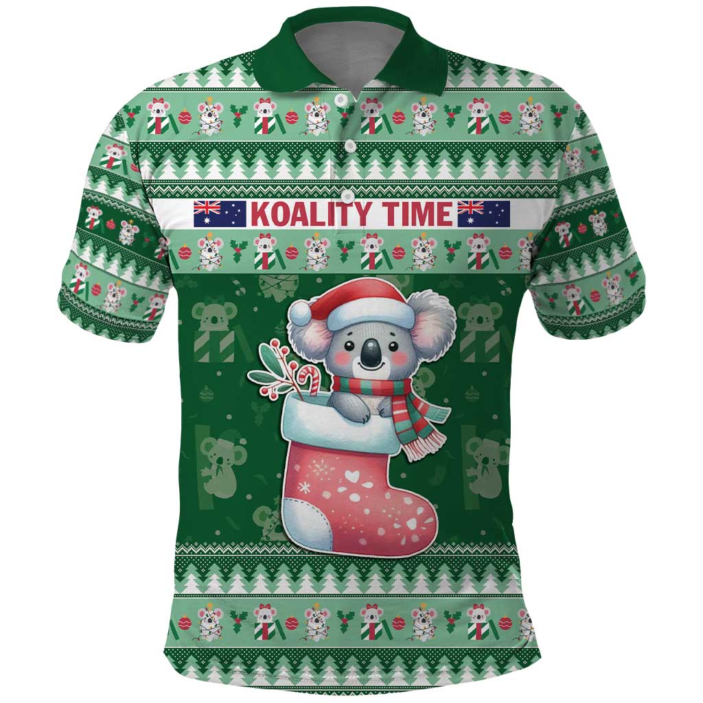 Aussie Koala Polo Shirt Merry Christmas